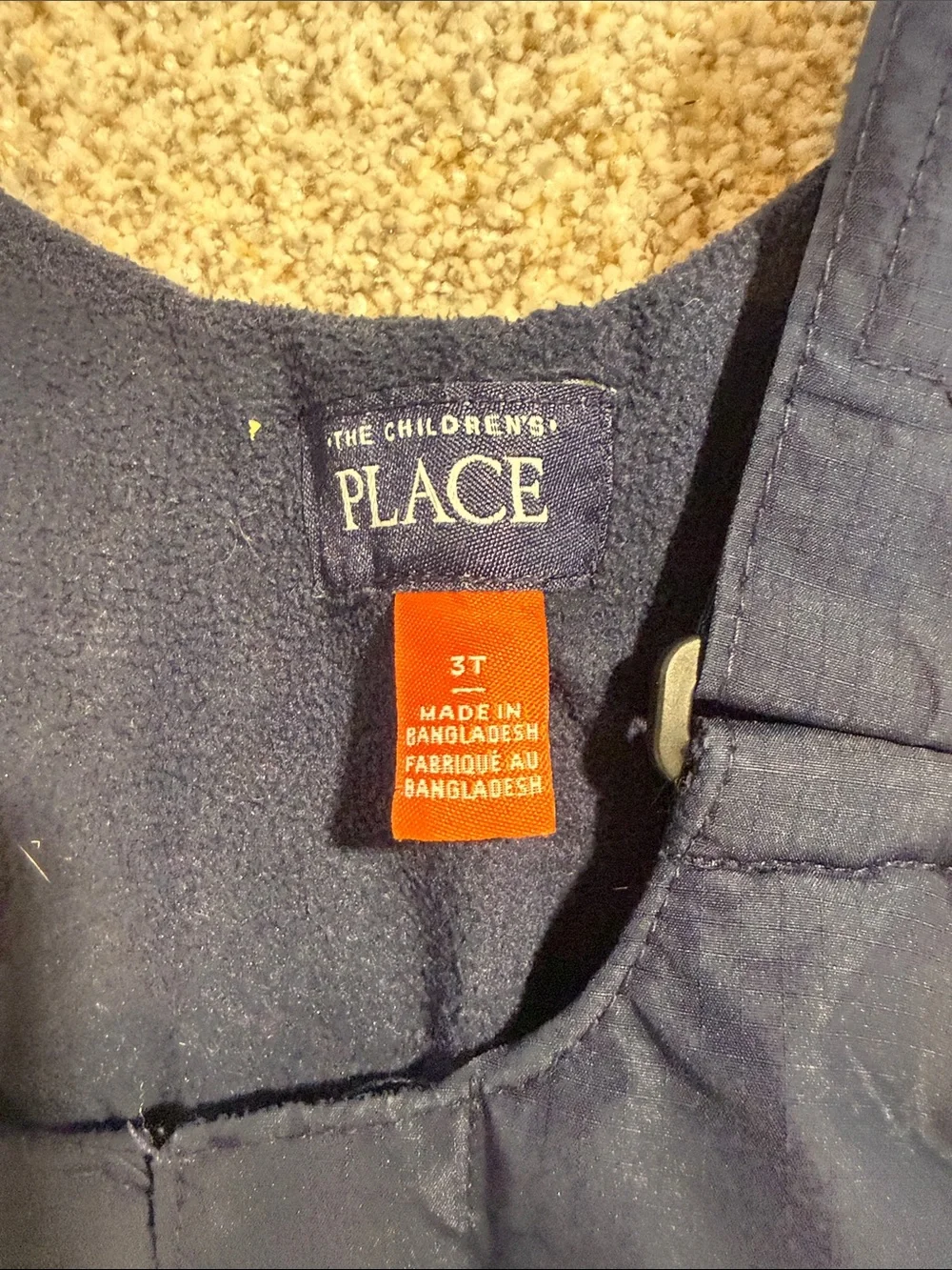 The Children's Place Navy Snow Overalls